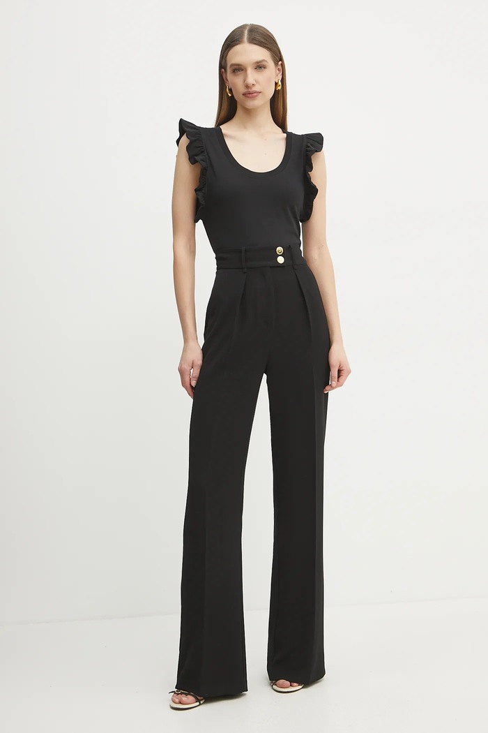 Silvian Heach tricou din bumbac TANKI GPP25205CN negru ZS25