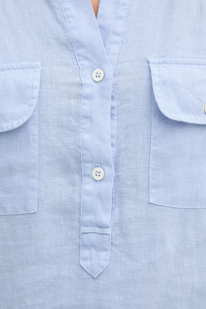 Mos Mosh camicia da donna in lino 168430 blu