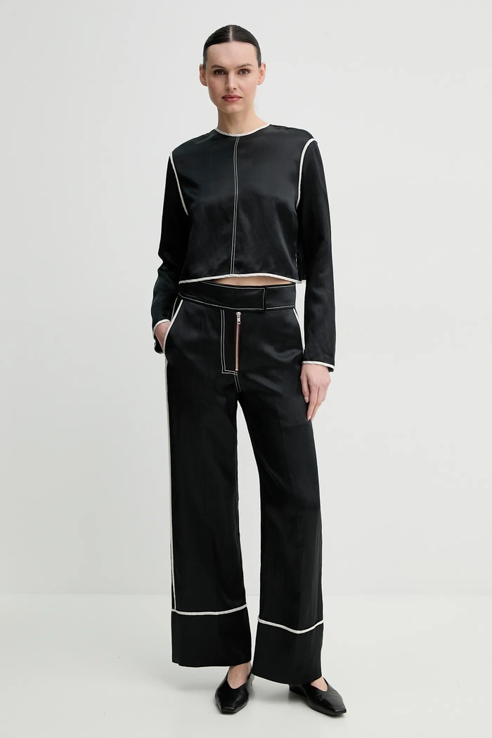 Bluza s dodatkom lana Day Birger et Mikkelsen Baryl DAY65243652 crna ZS25