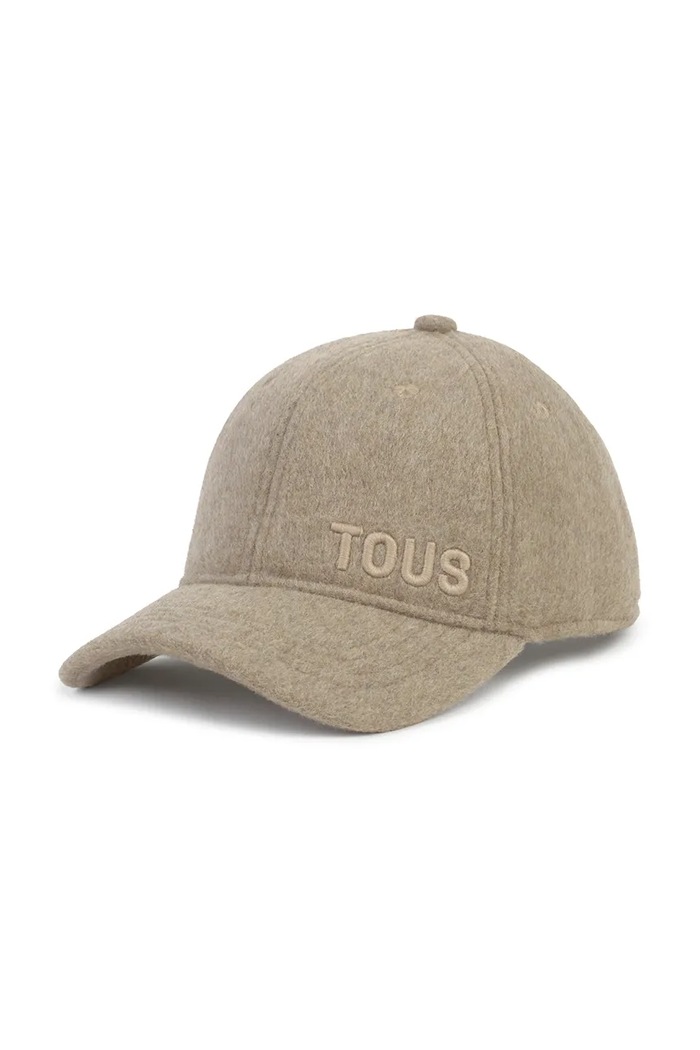 Tous cappello con visiera in cotone TEXTIL applique beige 2002138543