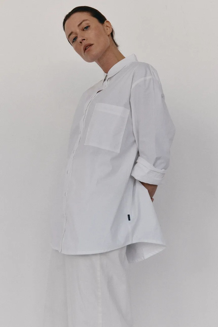 Сорочка жіноча бавовняна CLASSIC MUUV. x Shameless Muuv. oversize.shirt.CLASSIC білий