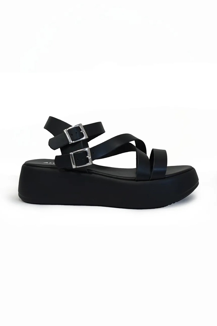 Altercore sandale Serena black platformă negru Serena.black