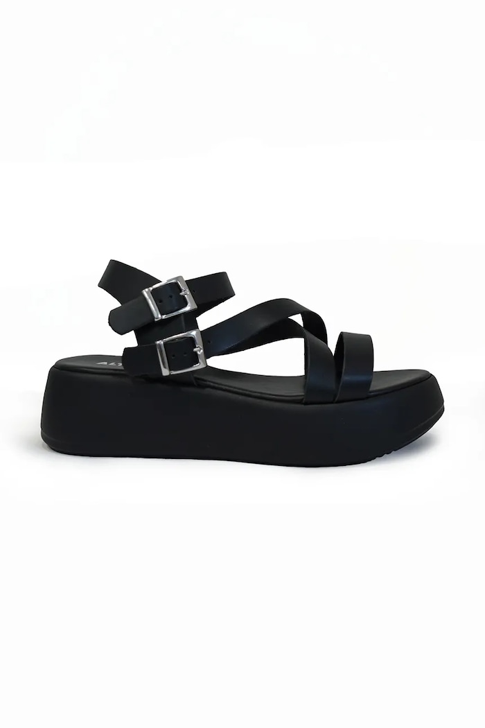 Altercore sandale Serena black platformă negru Serena.black