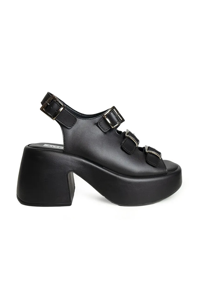 Altercore sandale Siena Vegan Black platformă negru Siena.Vegan