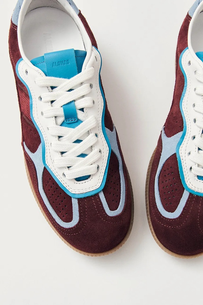 Alohas sneakers din piele întoarsă Tb.490 S100471.11 burgundia