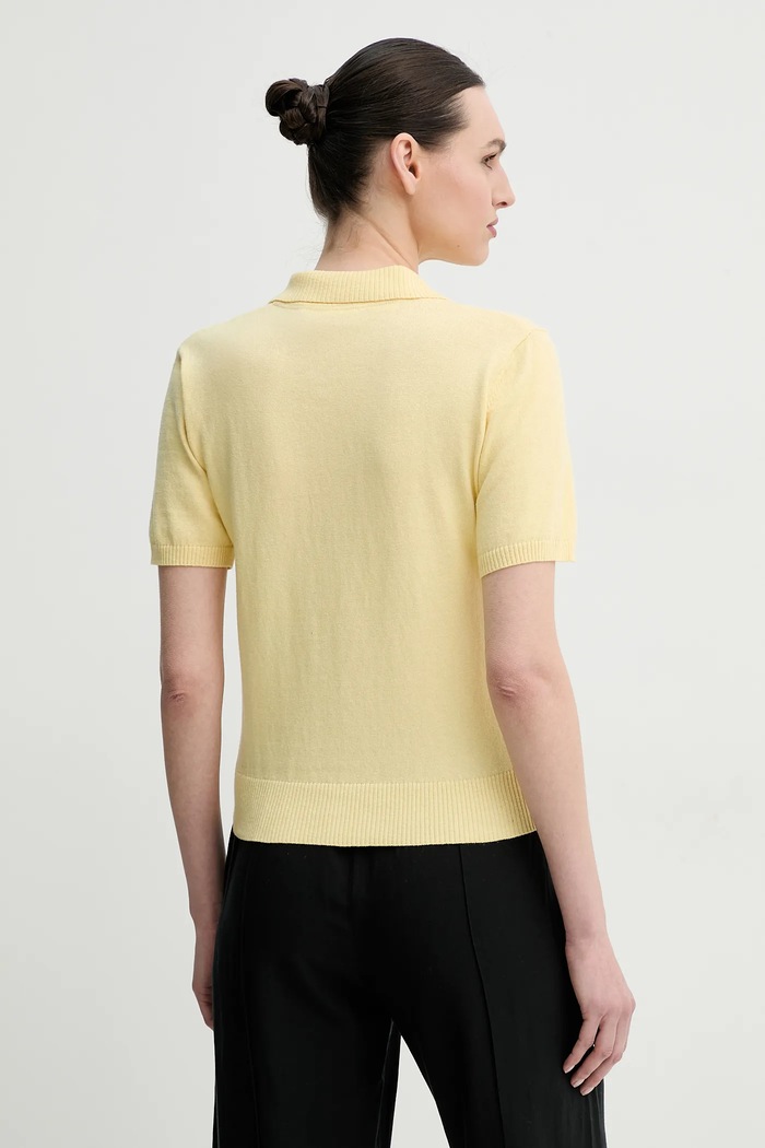 Odzież 2NDDAY polo z domieszką wełny Jean 2252348408 żółty