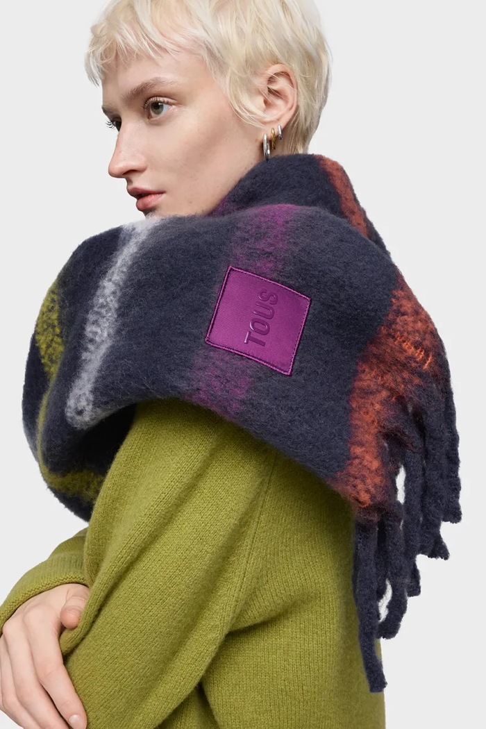Szalik TEXTIL Tous 2002138334 granatowy