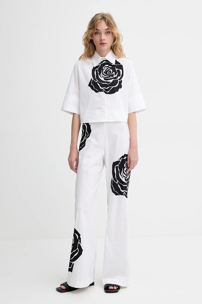 Blugirl Blumarine spodnie RA5042.T2993 biały ZS25