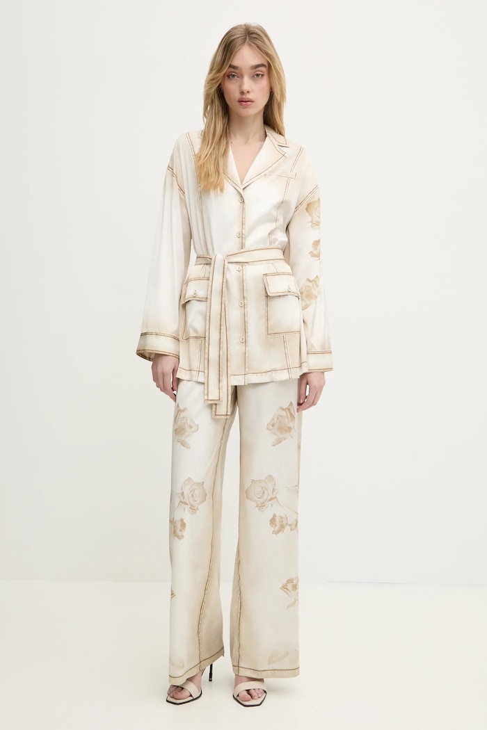 Hlače Blugirl Blumarine RA5073.T3836 bež ZS25