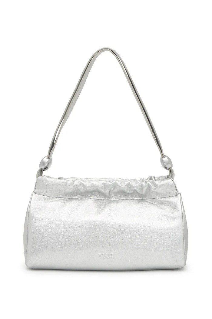 Tous geantă de piele GLOSS uni argintiu 2002190056