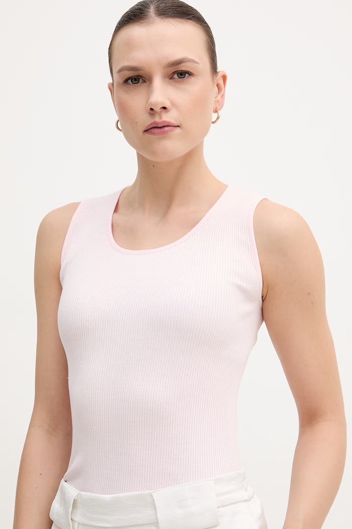 Mos Mosh top din amestec de mătase roz 168310