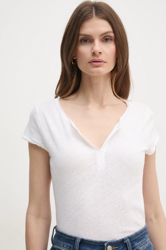 Mos Mosh tricou de in alb 117440