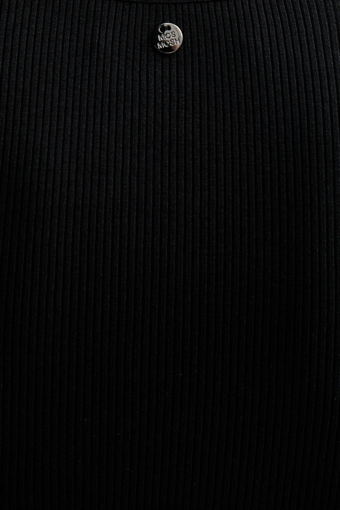 Mos Mosh t-shirt z domieszką jedwabiu 168300 czarny