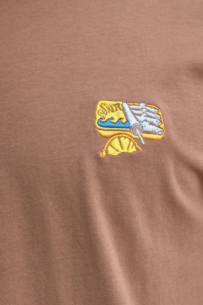 Solid t-shirt in cotone OWENS 21108510.181314 marrone