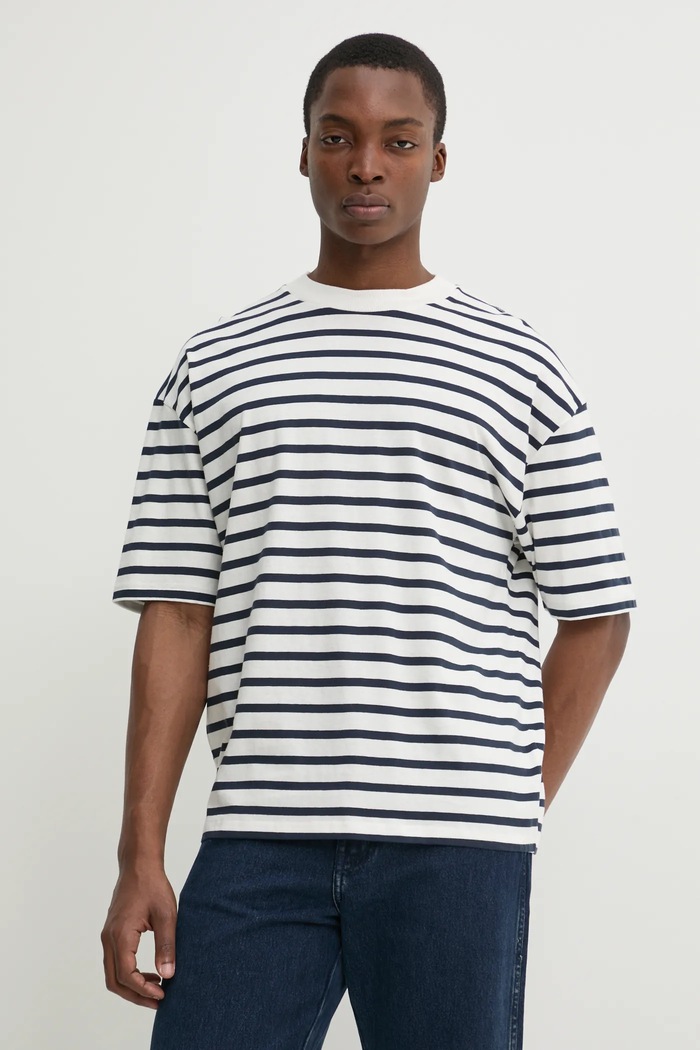 Solid tricou din bumbac OLEK cu modele alb 21108551.194010