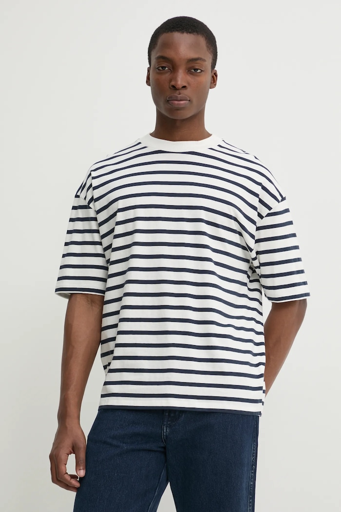 Solid tricou din bumbac OLEK cu modele alb 21108551.194010