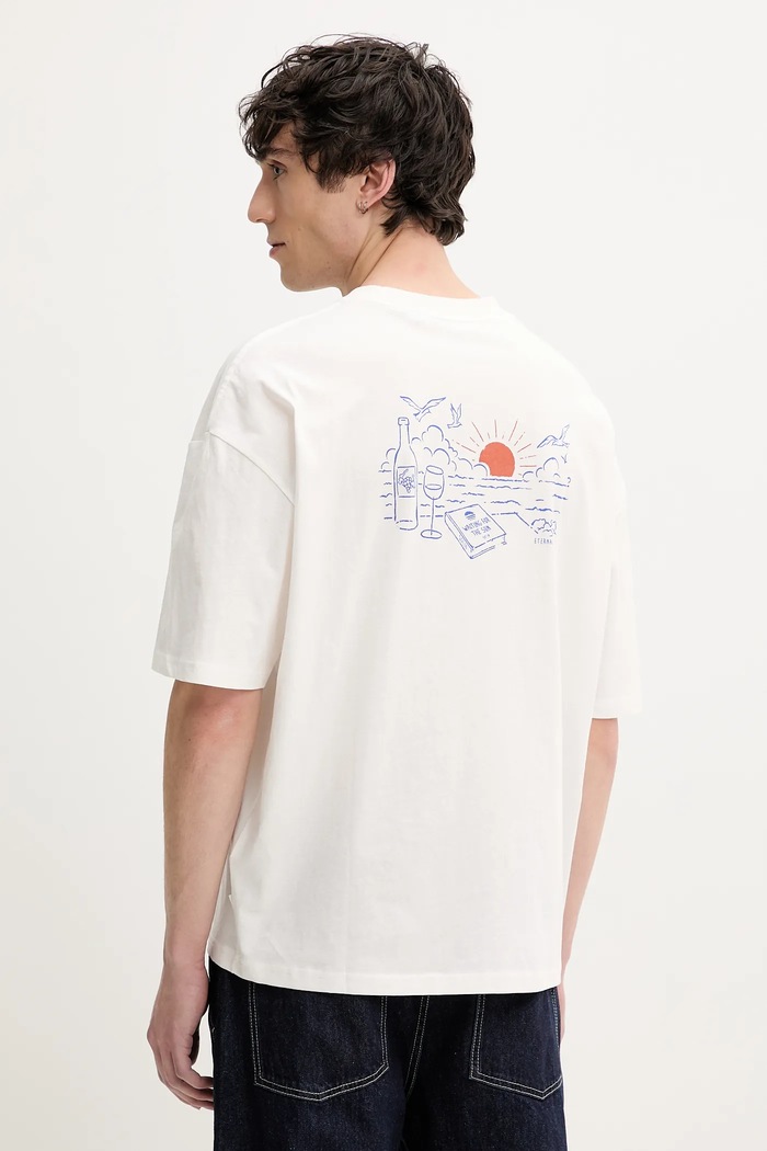 Îmbrăcăminte Solid Tricou din bumbac OSRICK 21108553.114201 alb