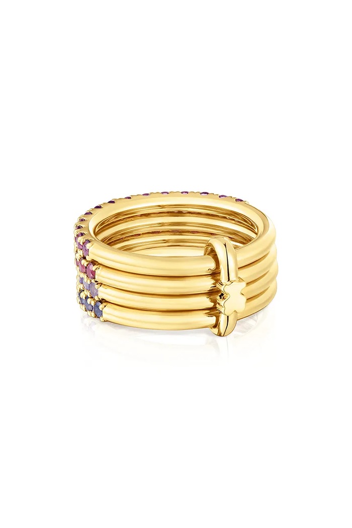 Accesorii Tous inel de argint placat cu aur 1004566114 aur