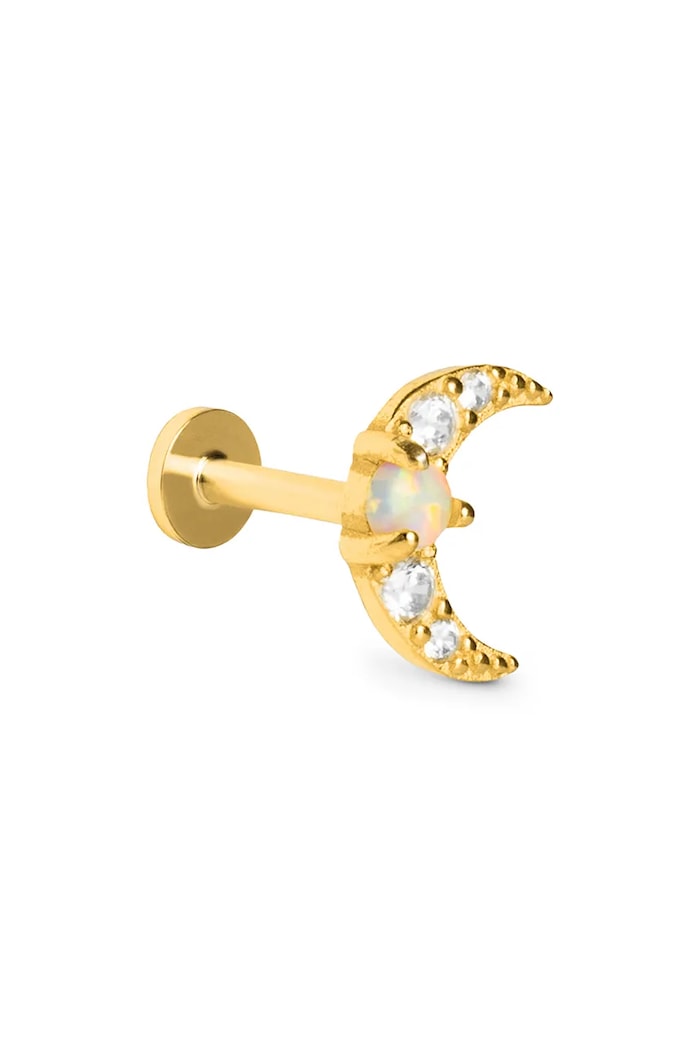 ANIA KRUK cercel piercing pentru femei, din argint aurit cu zirconiu cubic ROCK IT aur SRUKY3429Z