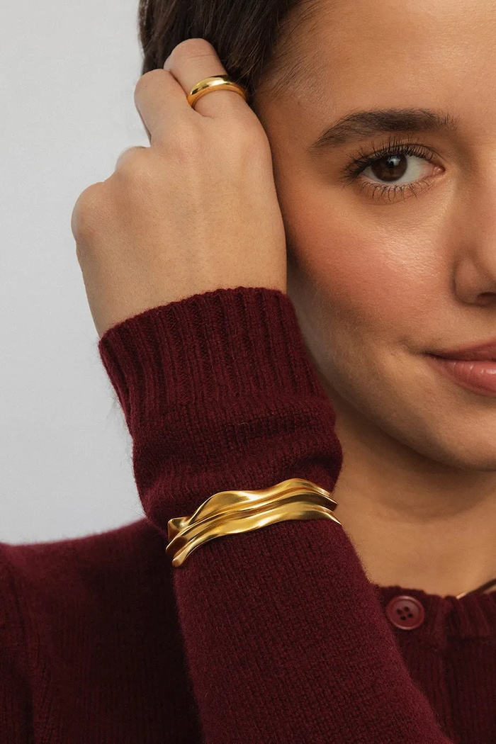 Accesorii ANIA KRUK brățară pentru femei, din alamă fără piatră TRENDY MRUAM3110Z aur