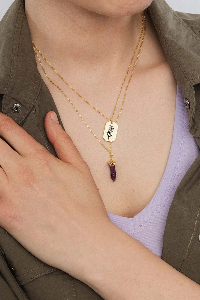 Accesorii ANIA KRUK colier cu pandantiv pentru femei placat cu aur HIPPIE MMRNY2042Z aur