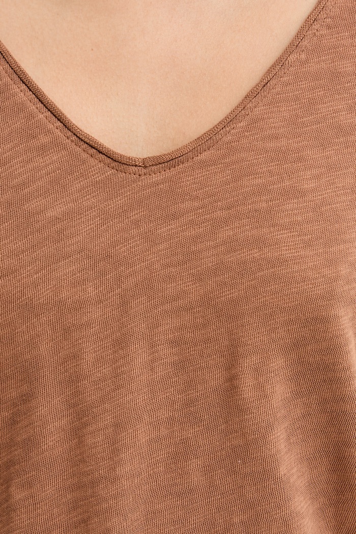 Marc O'Polo βασικό t-shirt γυναικείο βαμβακερό 5000014112 καφέ