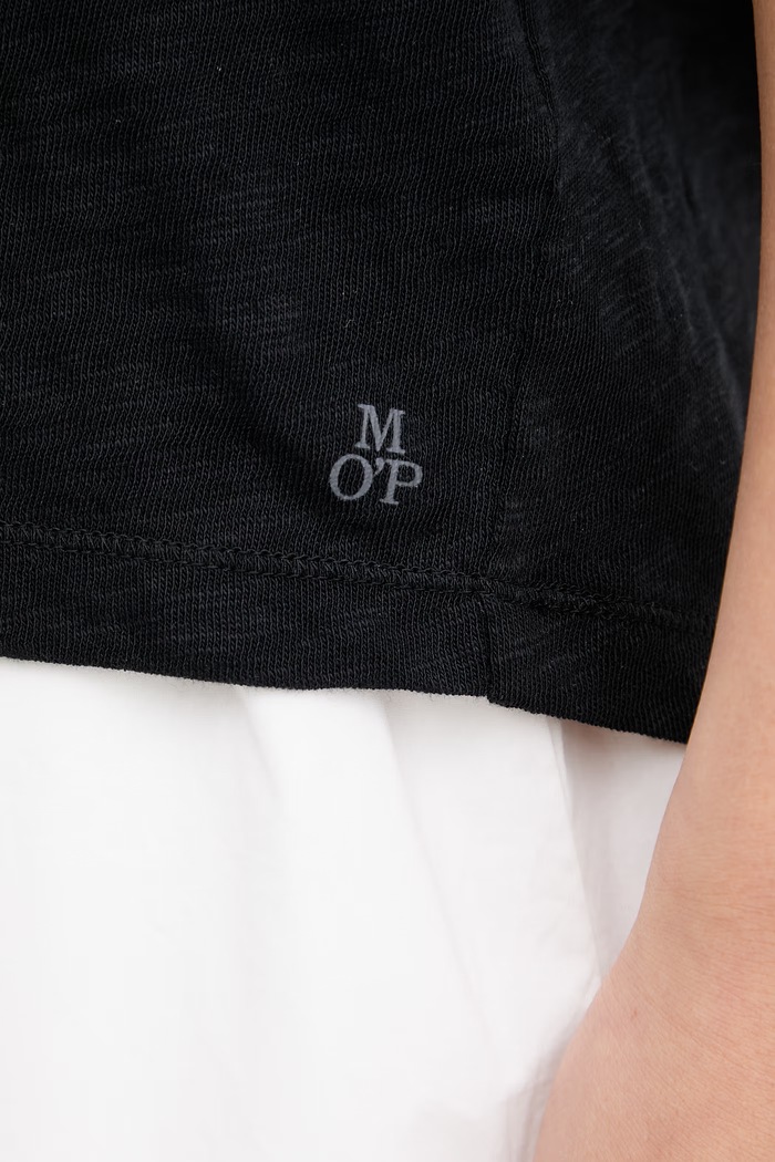 Marc O'Polo T-shirt basic γυναικείο βαμβακερό 5000014112 μαύρο