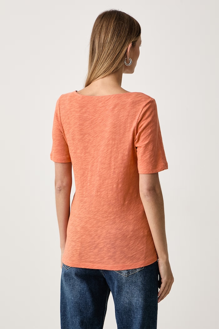Odzież Marc O'Polo T-shirt damski bawełniany 5000014114 pomarańczowy