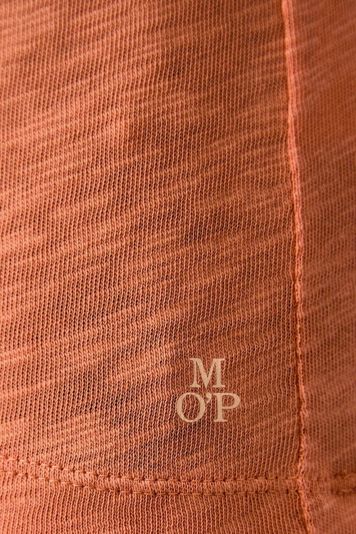 T-shirt damski bawełniany Marc O'Polo pomarańczowy 5000014114