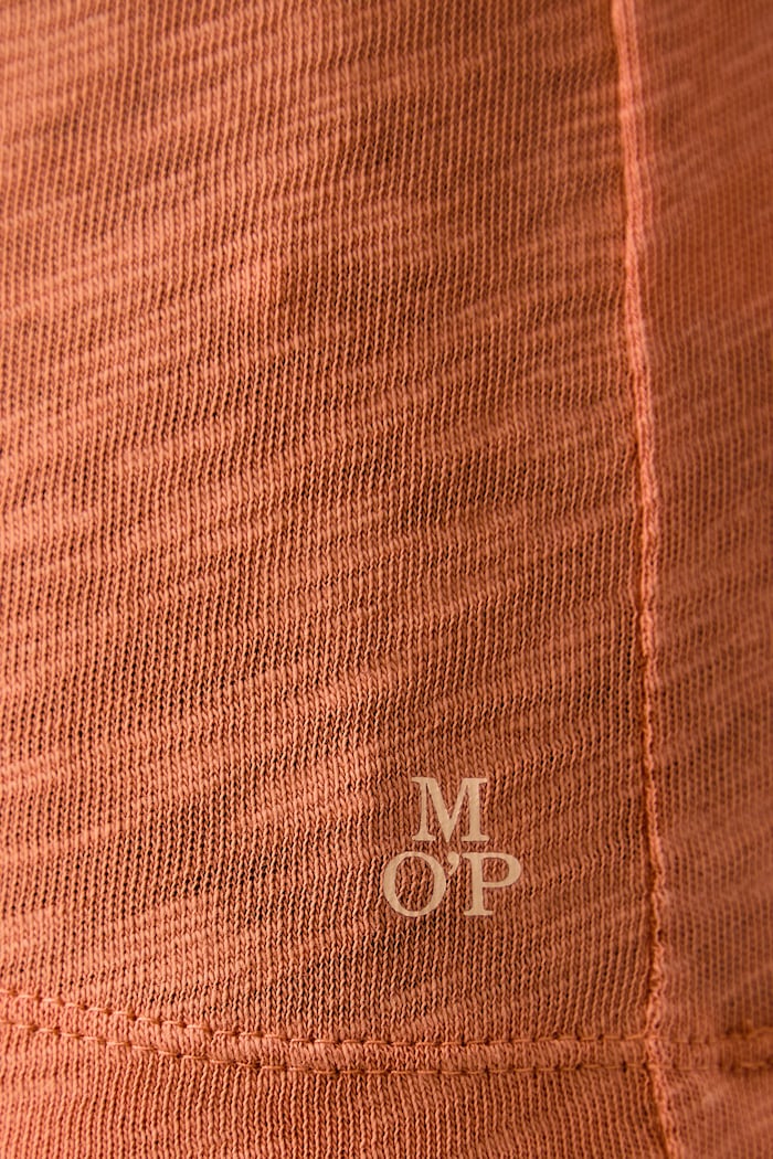T-shirt damski bawełniany Marc O'Polo pomarańczowy 5000014114