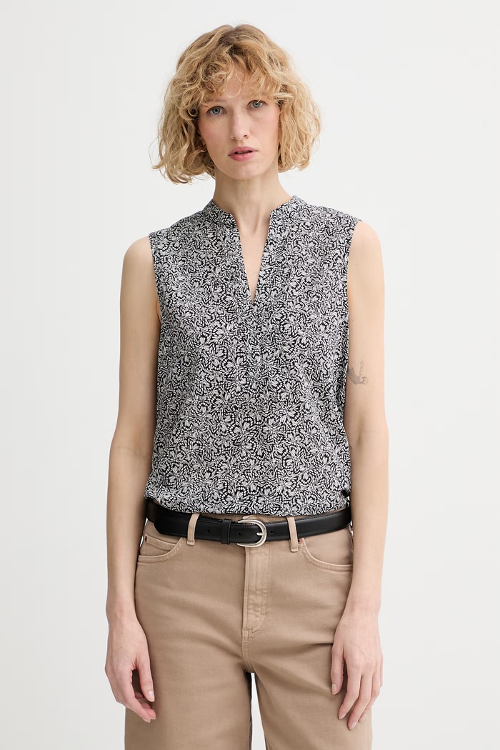 Marc O'Polo camicetta con spalline da donna in cotone nero 5000014186