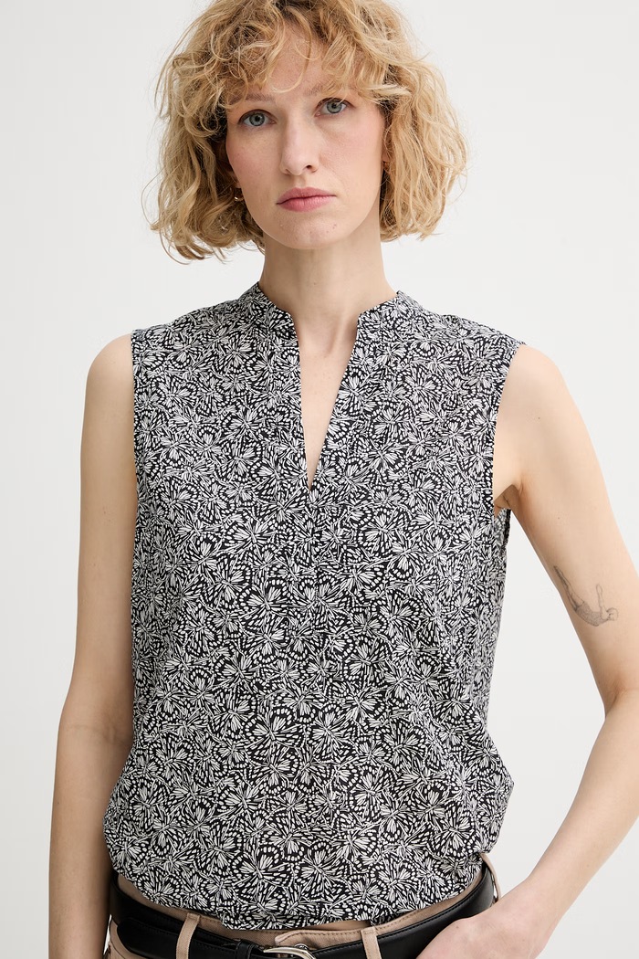Marc O'Polo camicetta con spalline da donna in cotone nero 5000014186