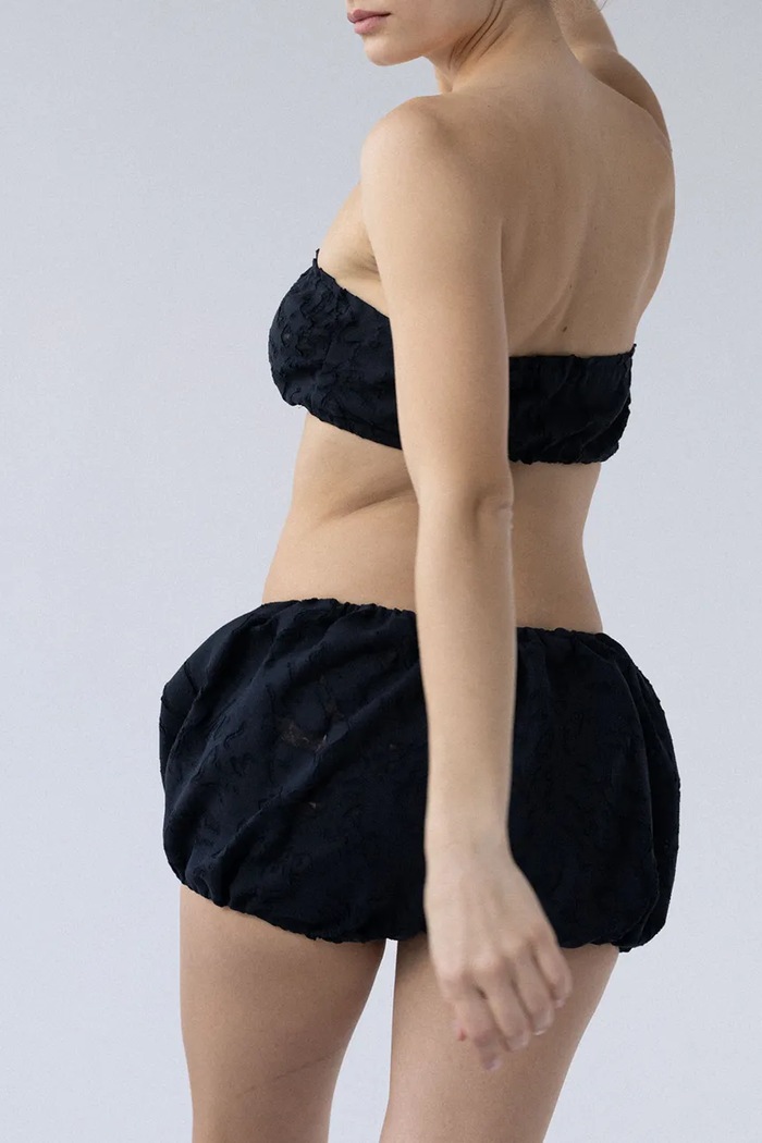 Odzież Muuv top damski z bawełną top.bandeau.MARSH czarny