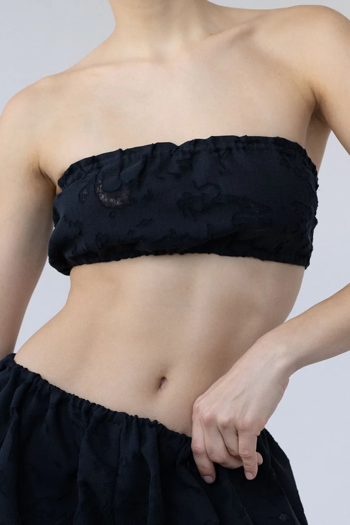 Muuv top damski z bawełną czarny top.bandeau.MARSH