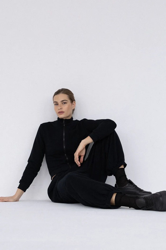 Muuv bluza rozpinana damska z bawełną LE PUMP obc.bluza.cropp.LEPUMP czarny