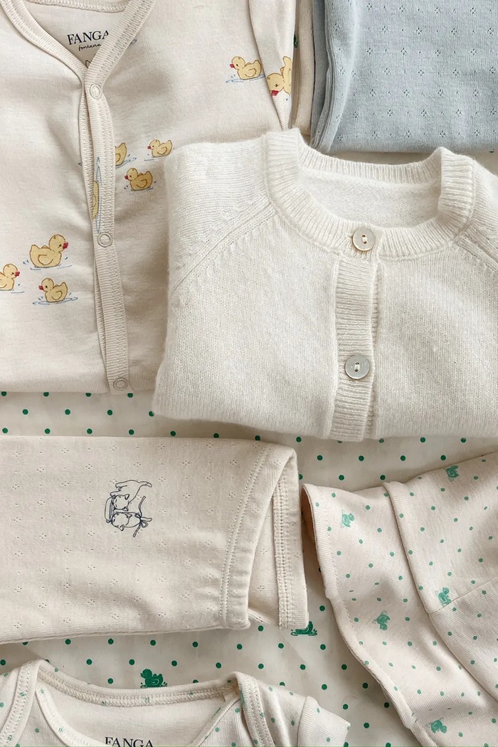 Fanga Fontana rampers dziecięcy bawełniany BELLO DUE ONESIE OCS FA100070 beżowy