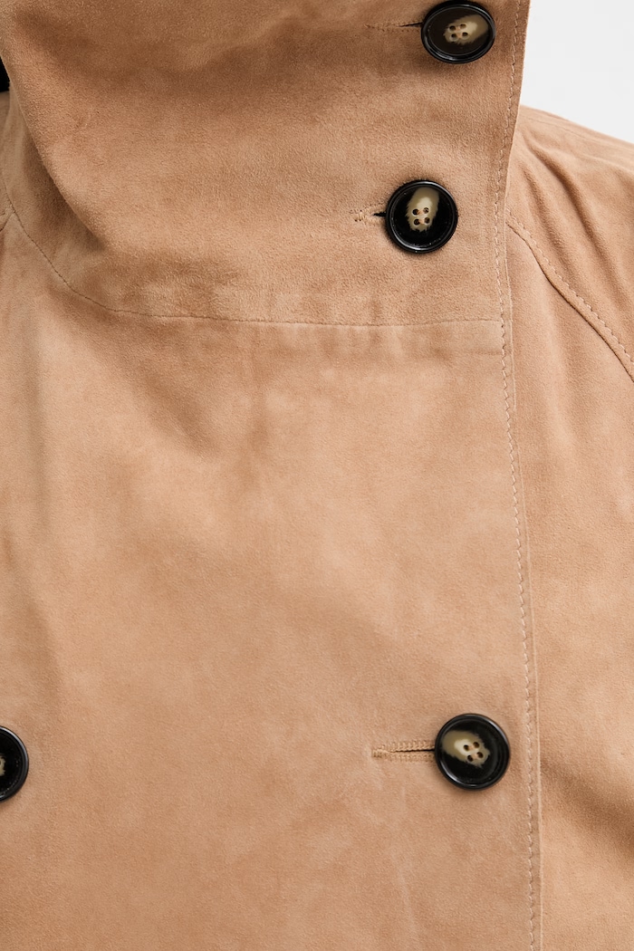 Marc O'Polo bunda oversize dámska semišová 5000014156 béžová