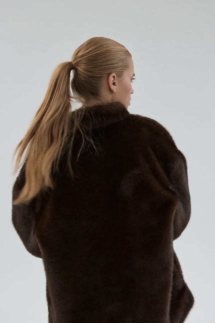 Muuv. kurtka przejściowa damska CHIANTI brązowy kurtka.faux.fur.CHIANTI