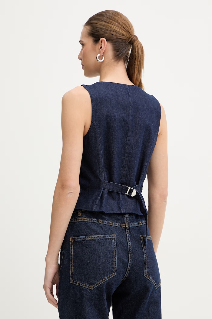 Abbigliamento Silvian Heach gilet di jeans KALANE GPP26010GT blu navy