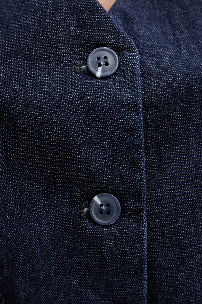 Silvian Heach gilet di jeans KALANE GPP26010GT blu navy