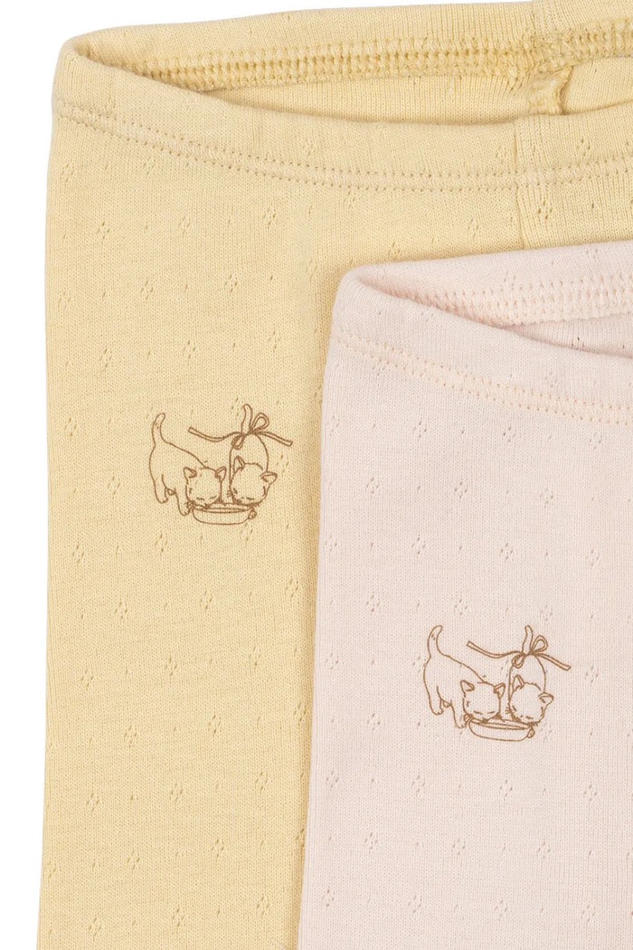 CHLAPEC Fanga Fontana legíny dětské PERLA 2 PACK PANTS OCS FA100083 žlutá