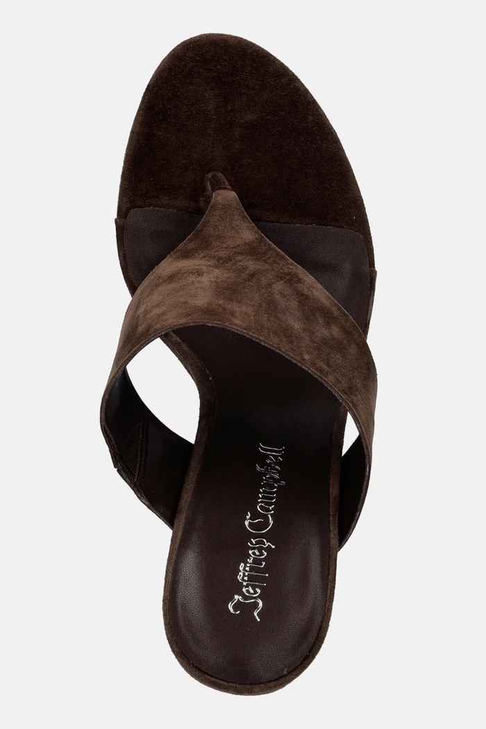 Jeffrey Campbell вьетнамки для женщин замшевые AZULA коричневый JCD.242.4.10