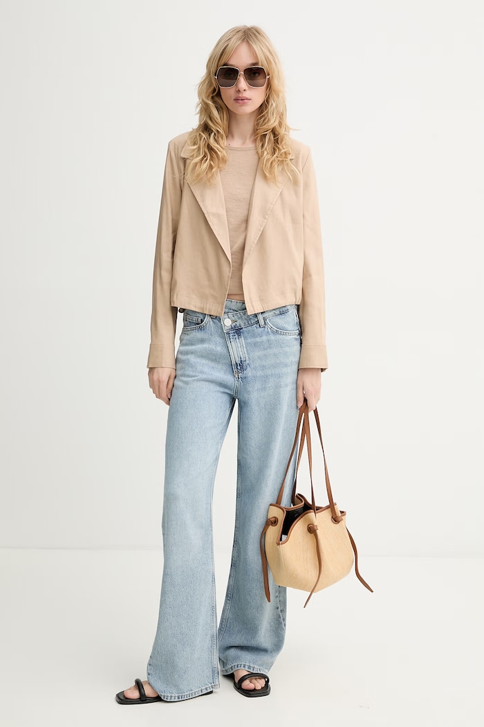 Marc O'Polo blugi wide leg pentru femei 5000014169 albastru ZS26