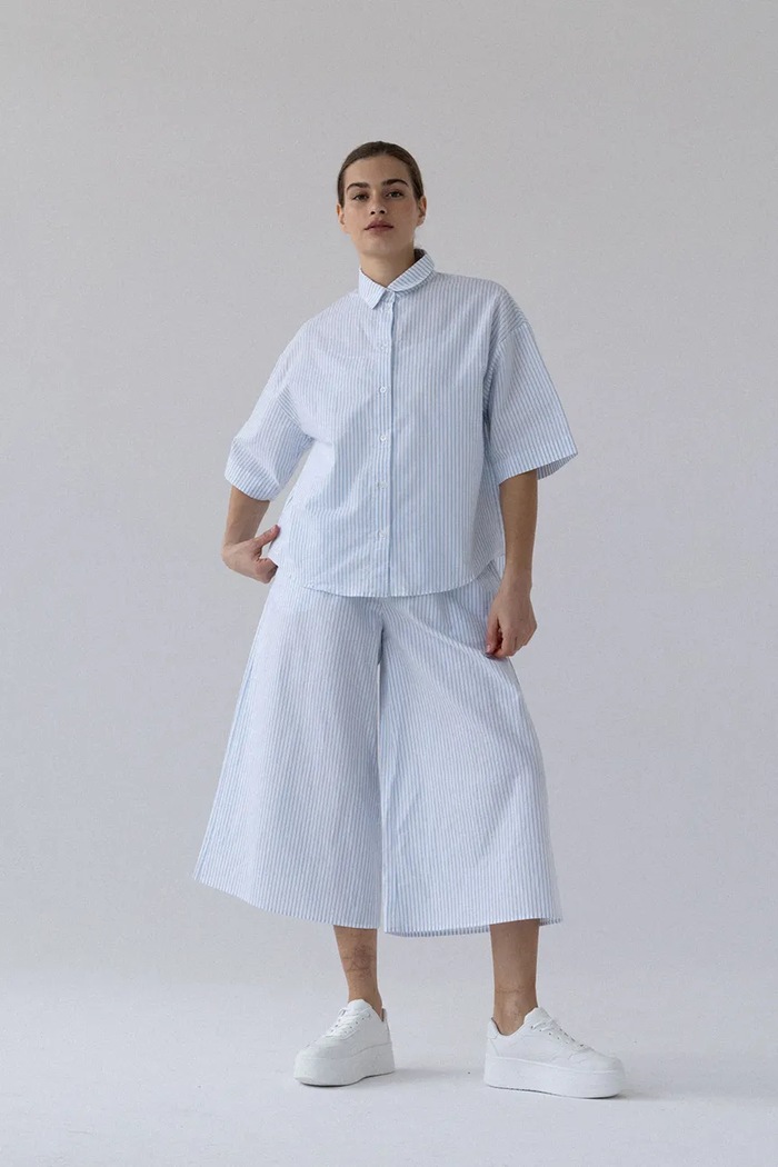 Muuv spodnie culottes damskie niebieski baw.spod.cul.ELEO