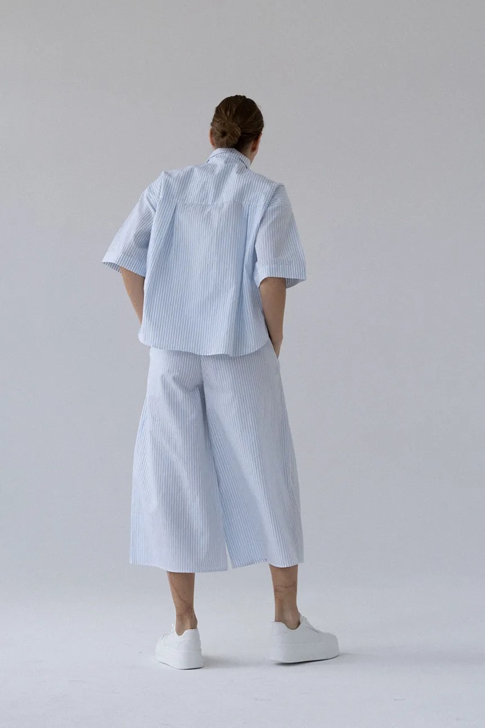 Muuv spodnie culottes damskie baw.spod.cul.ELEO niebieski ZS26