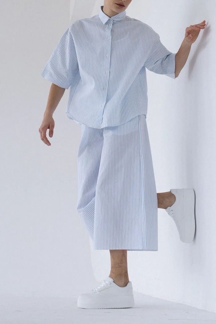 Muuv spodnie culottes damskie niebieski baw.spod.cul.ELEO