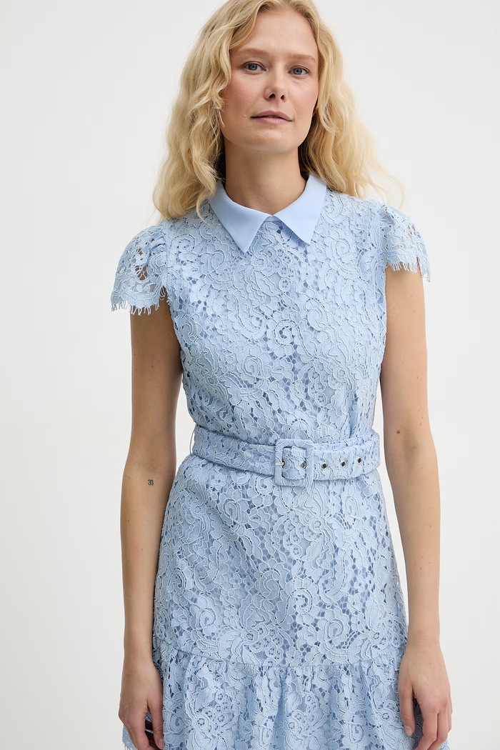 Silvian Heach φόρεμα δαντέλα GELAO μπλε GPP26330VE