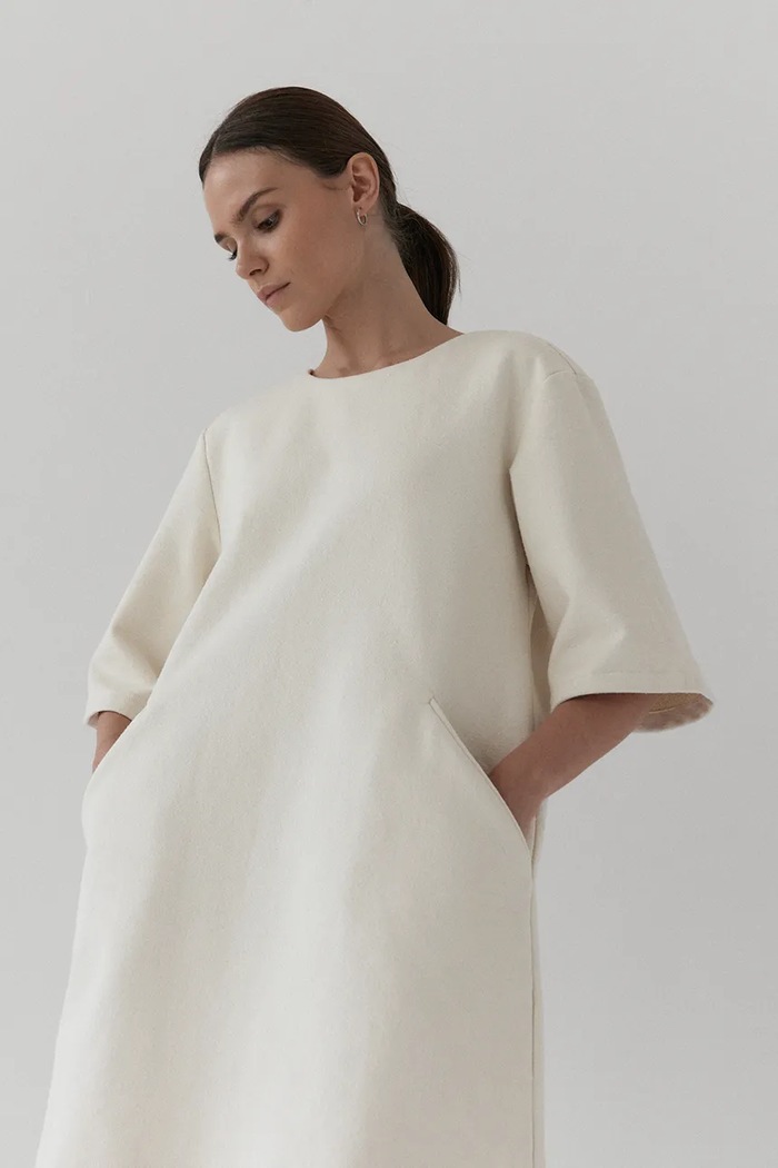 Muuv. rochie de bumbac OREE krot.suk.z.kiesz.OREE bej