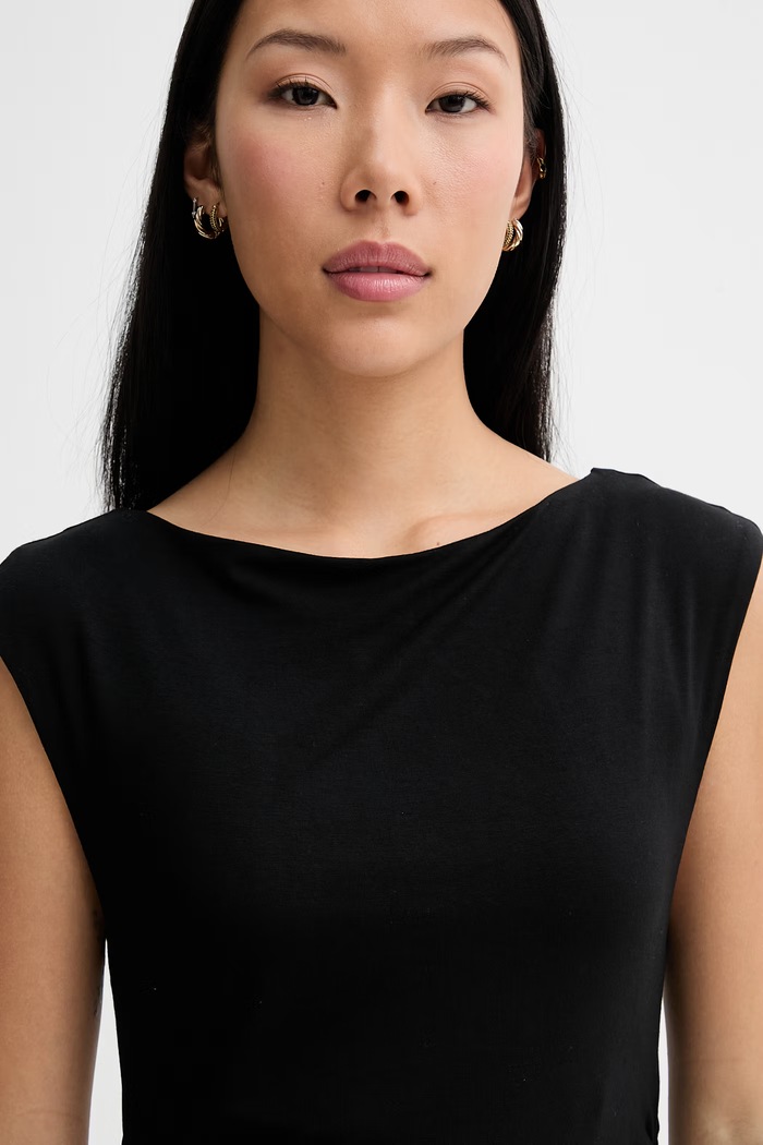 Marc O'Polo rochie cu vâscoză negru 5000014100