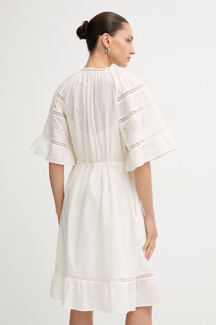Odzież Marc O'Polo sukienka letnia bawełniana 5000014525 beżowy